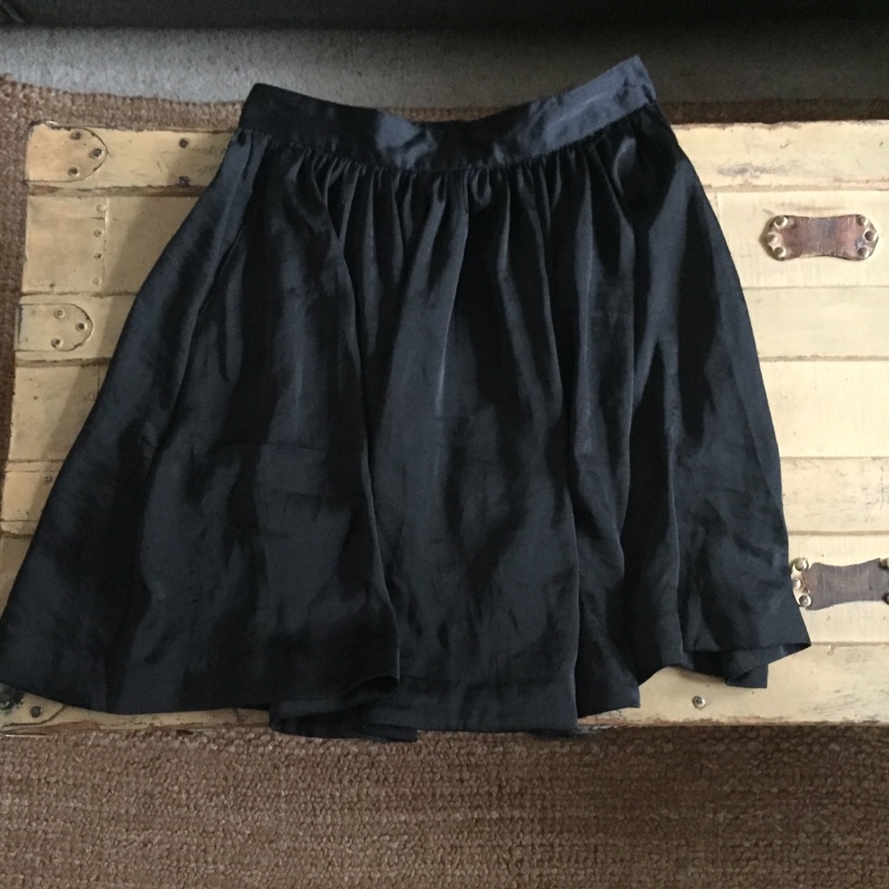 HM H&M HIGH WAIST BLACK SKIRT FLARE MINI 4